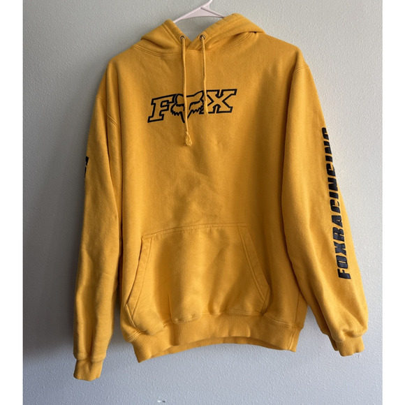 Vintage Fox Racing Logo Hoodie Sweatshirt Y2K Mens Medium - Picture 1 of 6